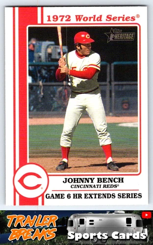 2021 Topps Heritage #72WS-8 Johnny Bench 1972 World Series Highlights