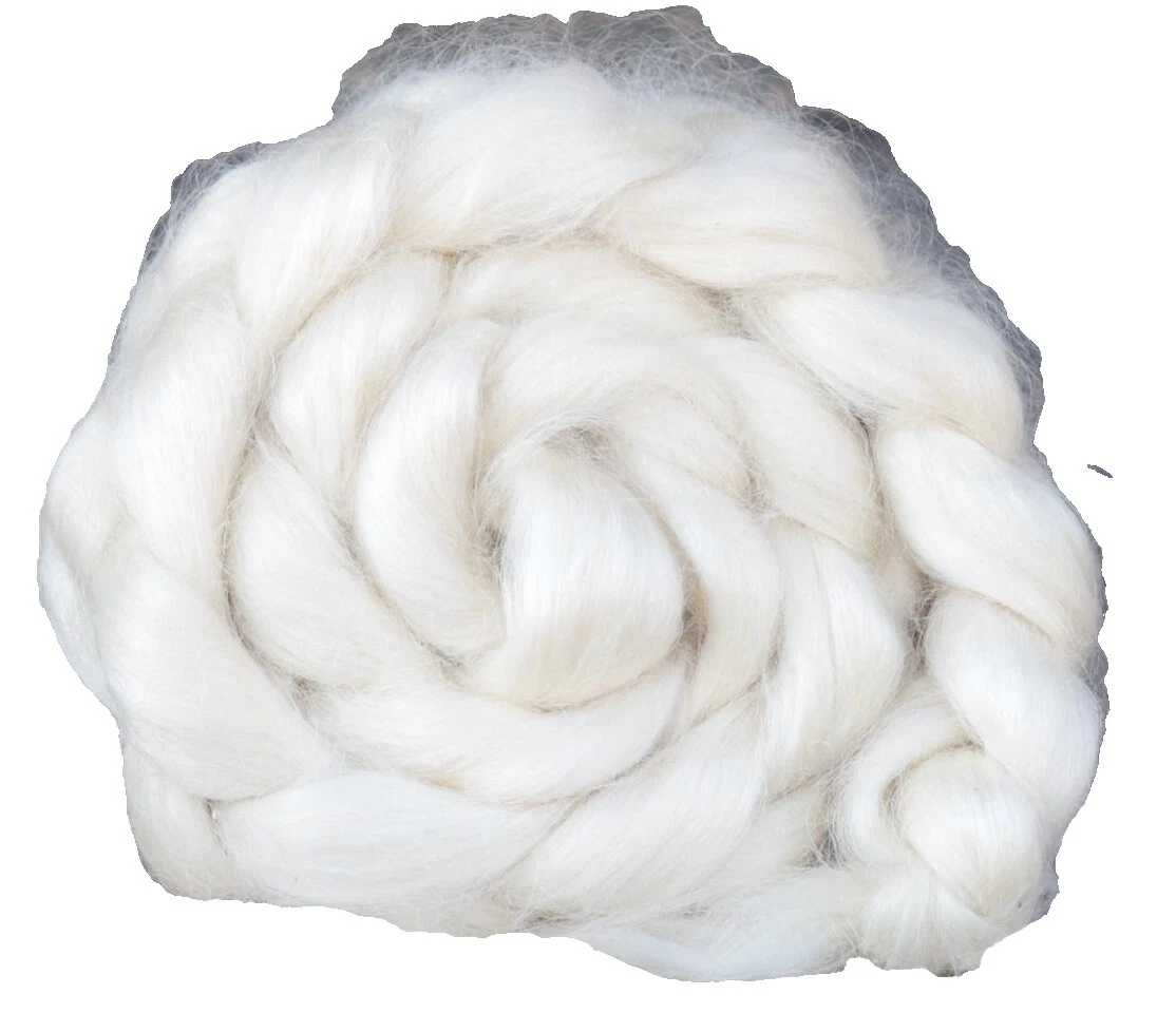 Felting Single Unit White Craft Spinning Roving, Wool & Fiber