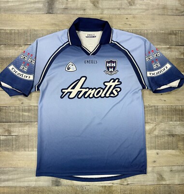 O'Neills Arnotts Jersey Mens Medium Blue Dublin Soccer Futbol Casual Top