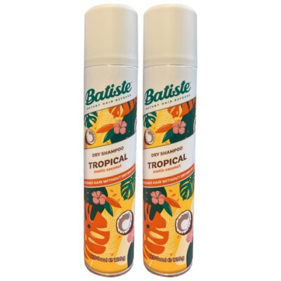 (2 Pack) New Batiste Dry Shampoo Tropical Coconut & Exotic 6.73 oz
