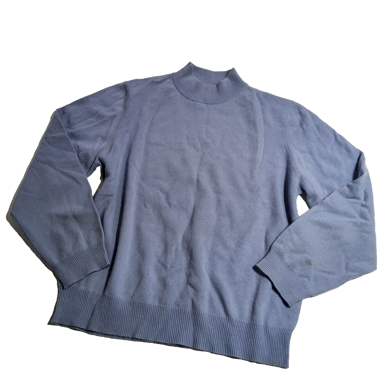 Charter club 2 ply cashmere sweater women's large greyish blue style lite fall