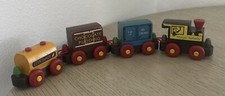 Vintage Wooden Train, Montgomery Schoolhouse, Midget Railway 4 Cars