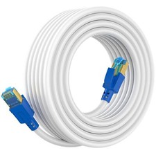 30ft Cat 8 Ethernet Cable High-Speed LAN Shielded 2000MHz 40Gbps White