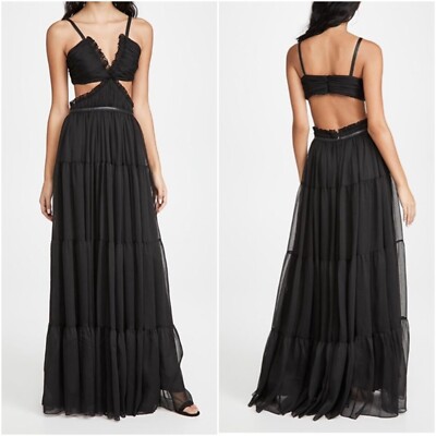 Alexis Biharie Cutout Maxi Dress Black XL NWT