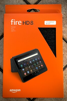 Amazon Fire HD 8 Cover  12'th Gen Tablet  - Charcoal Black - Free Shipping