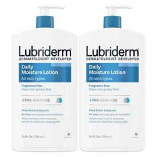 Lubriderm Daily Moisture Body Lotion, Fragrance-Free, 24 oz., 2 pk.