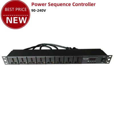 CP0802 Power Sequence Controller Power Supply Sequencer w/ 8 Sockets & Switch