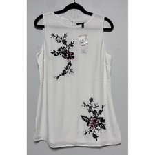 NWT White Embroidered Top Size 10 Stealth Wealth Whimsigoth Dark Academia Floral