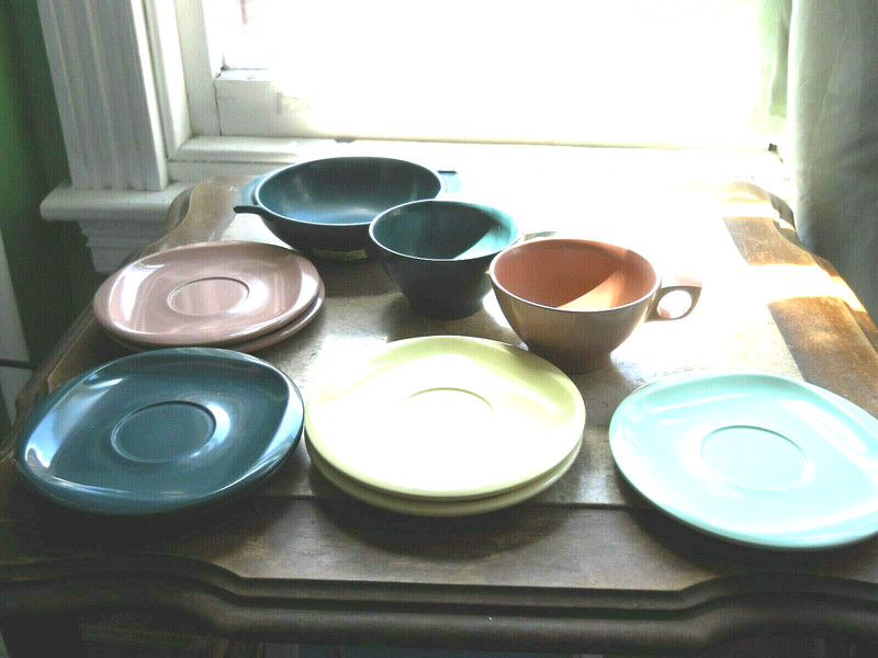 10 Piece Boonton & Boonton Belle dishes, various colors & pieces