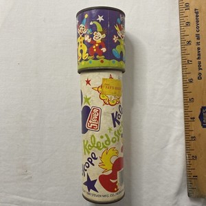 Vin 1980 STEVEN  Kaleidoscope No. 150 Cardboard Kaleidoscope with Clowns Design