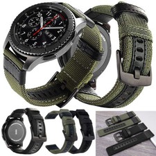For Samsung Galaxy Watch 3 45mm 46mm Gear S3 Classic Nylon Leather Band Strap UK