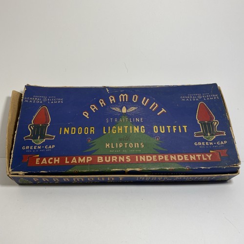 Vintage Christmas Lights Paramount Decorative Outfit Kliptons 7 Lamps FOR PARTS - Picture 2 of 17