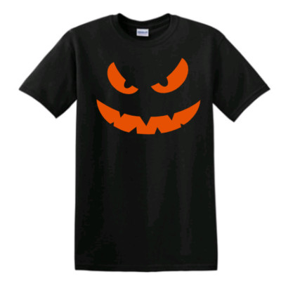 Halloween Angry Pumpkin Face Funny Emoji T Shirt