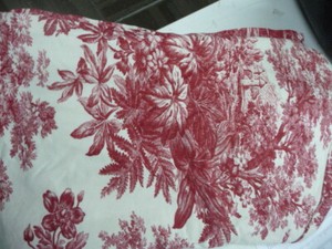 Pottery Barn Riley Headboard Slipcover Red Matine Toile Queen Ebay