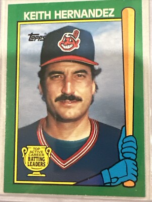 Keith Hernandez Cleveland Indians 1990 Topps Active Career Batting