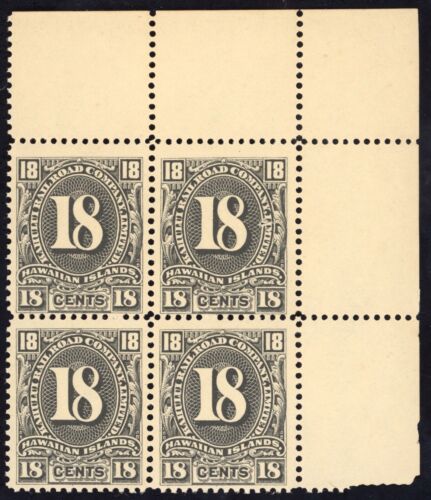 Hawaii Kahului 1894 18¢ Railroad Maui Stamp MNGAI Lot Z064 bhmstamps