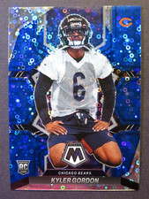 2022 Panini Mosaic No Huddle Kyler Gordon Blue Disco Rookie Card Bears 28/75 SSP