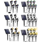 4/6 IN 1 Solar Spot Lights LED Garden Outdoor Pathway Lawn Fence Lamp Spotlight