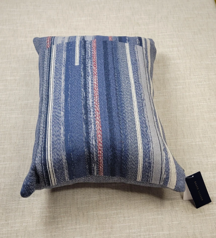 Ralph Lauren Francois Tyrell подушка синий выстиранный джинсовой ткани полоски акцент деко - Изображение 4 из 4