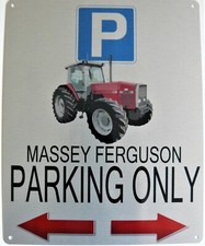 massey ferguso Parking Only Aluminium Wall Hanging Sign  Classic tractor farming