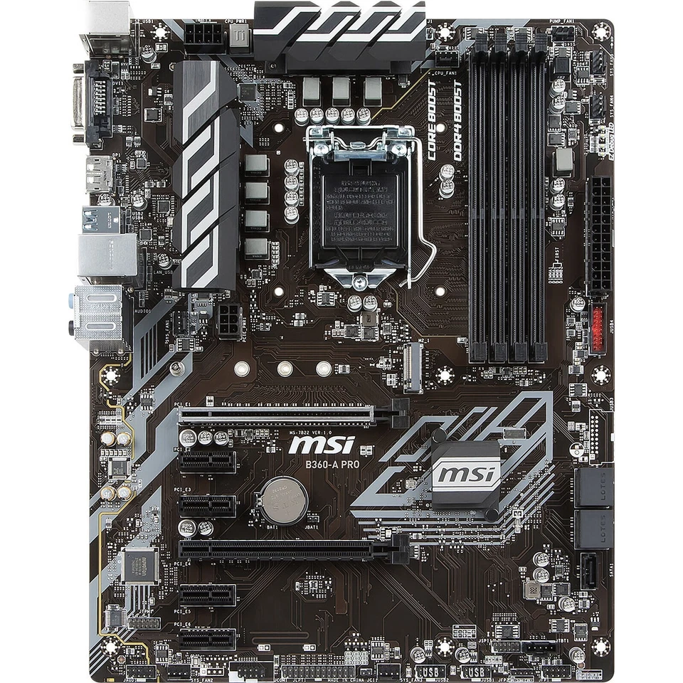MOB005 LGA1151 MSI B360-A PRO ATX Motherboard / Carte Mere inc I/O shield