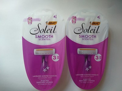 Lot of 2 BIC Soleil Smooth  Scented 3-Blade Razors, 4ct, 8 total razors