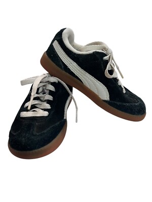 Puma Palermo Lace Up Toddler Boys Black Sneakers Casual Shoes 34266405 