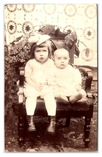 Early 1900s- Little Girl & Baby Portrait - Real Photo Postcard *RPPC* (UnPosted)