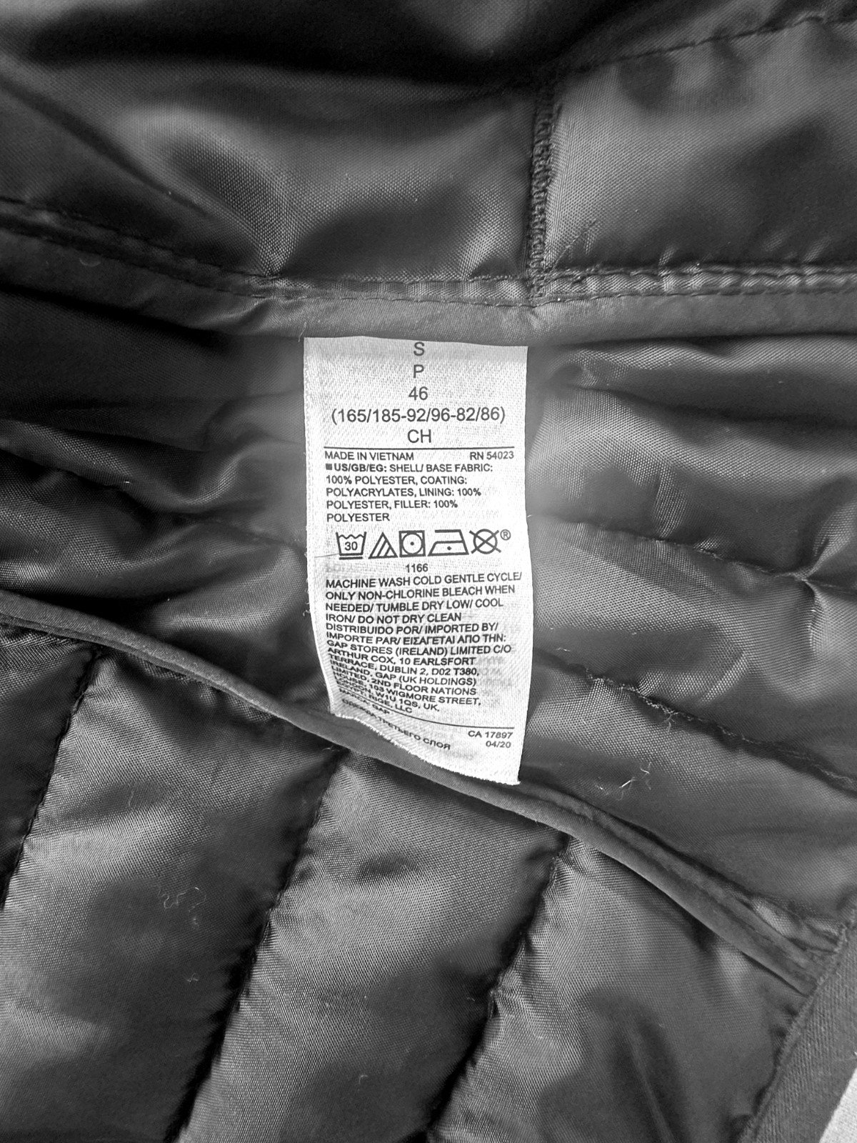 GAP ColdControl Lightweight Puffer Jacket Black W… - image 5