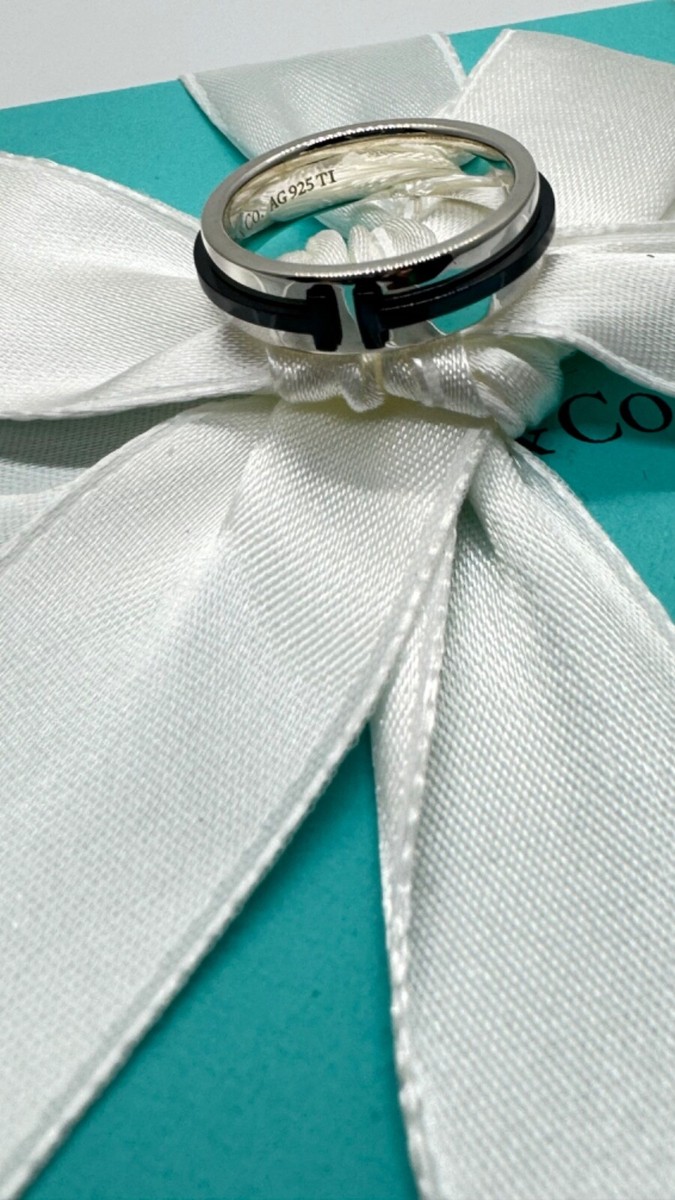 Tiffany & Co. T Square Band Ring Sterling Silver 925