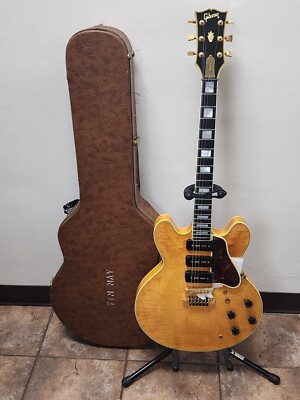 1984 Gibson ES-357 Figured Natural Semi-Hollow Guitar Tim May w/  Hard Case!