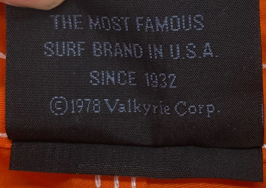 Costume da bagno uomo Bear Surf 32" tavola nylon arancione coulisse anni 90 onda - Immagine 4 di 4