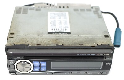 Alpine CDE-9870 Single Din Receiver In Dash AM/FM Stereo CD Deck I Pod  USED