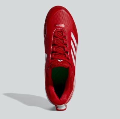 Adidas Icon 7 Metal Baseball Cleats Men’s 13 Red S23861 New Adidas Icon 7 Low Top Metal Baseball Cleats Red/White S23861  main image 4