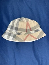 Vintage Burberry Bucket Hat For Babies Classic Pattern Size 46cm-48cm