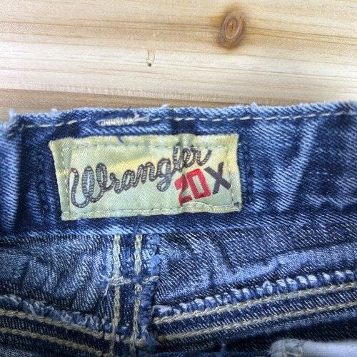 Wrangler 20X Jeans Boys 5 Slim Distressed Straight Leg Denim Blue Jeans - Picture 5 of 13