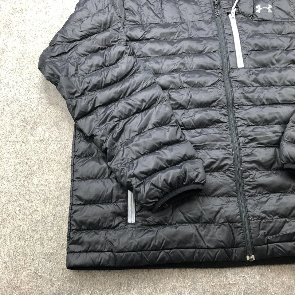 Chaqueta Under Armour Para Hombre 2XL Negra Aislada Puffer Cremallera Completa Ligera Foto 2 de 4
