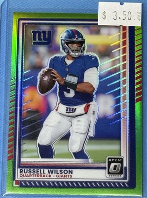 2025 Panini Donruss Optic - Russell Wilson #50 Neon Green Prizm /199