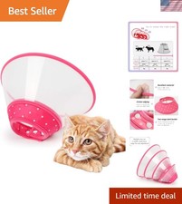 Adjustable Pink Pet Recovery Collar - Soft Edged Cone for Comfort  Protection