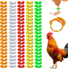 100 Pcs 16mm Chicken Leg Bands Number 01-100, Colorful Chicken Identification...