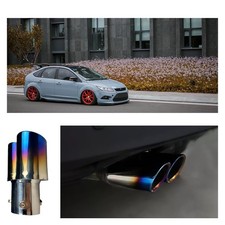 Car Tip Muffler Pipe Dual Exhaust Burnt Tail Titanium Stainless Steel 1.4-2.5 Car Tip Muffler Pipe Dual Exhaust Burnt Tail Titanium Stainless Steel 1.4-2.5