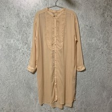 Ranan With Slit Long Shirt Dress Salmon Pink Size L