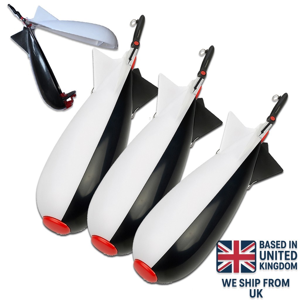 3X Mediano Spomb Spod Bomba Cebo Cohete Cebo Carpa Pesca Spomb Pesca Alimentador