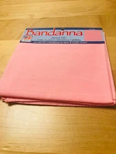 BANDANNA LIGHT PINK  WRAP FOR HAIR  FACEMASK OR A COLLAR  22" X 22"
