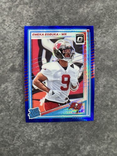2025 Panini Donruss Optic Preview Emeka Egbuka Hyper Blue RC - Buccaneers MINT