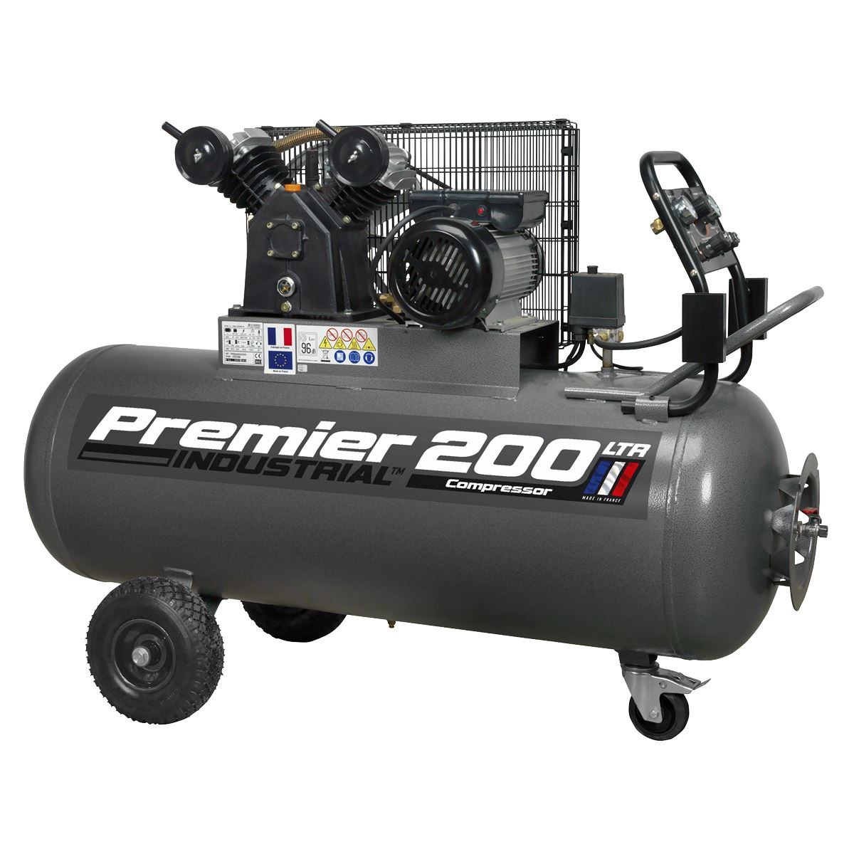 Sealey Premier 200L Belt Drive Air Compressor with Front Control Panel 3hp SAC32