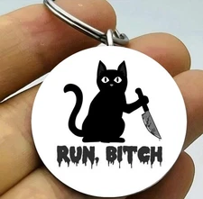 Kitty Cat Pet Animal Cute Funny Killer Art Run Stainless Steel Joke Prank Laugh 