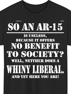 SO AN AR-15 Useless Black Oversized T-shirt Geometric-patterned Customed