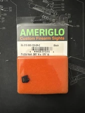 AMERIGLO Tall Black Serrated .365"H x 125”W Tritium Front Glock Sight (GL-212T)