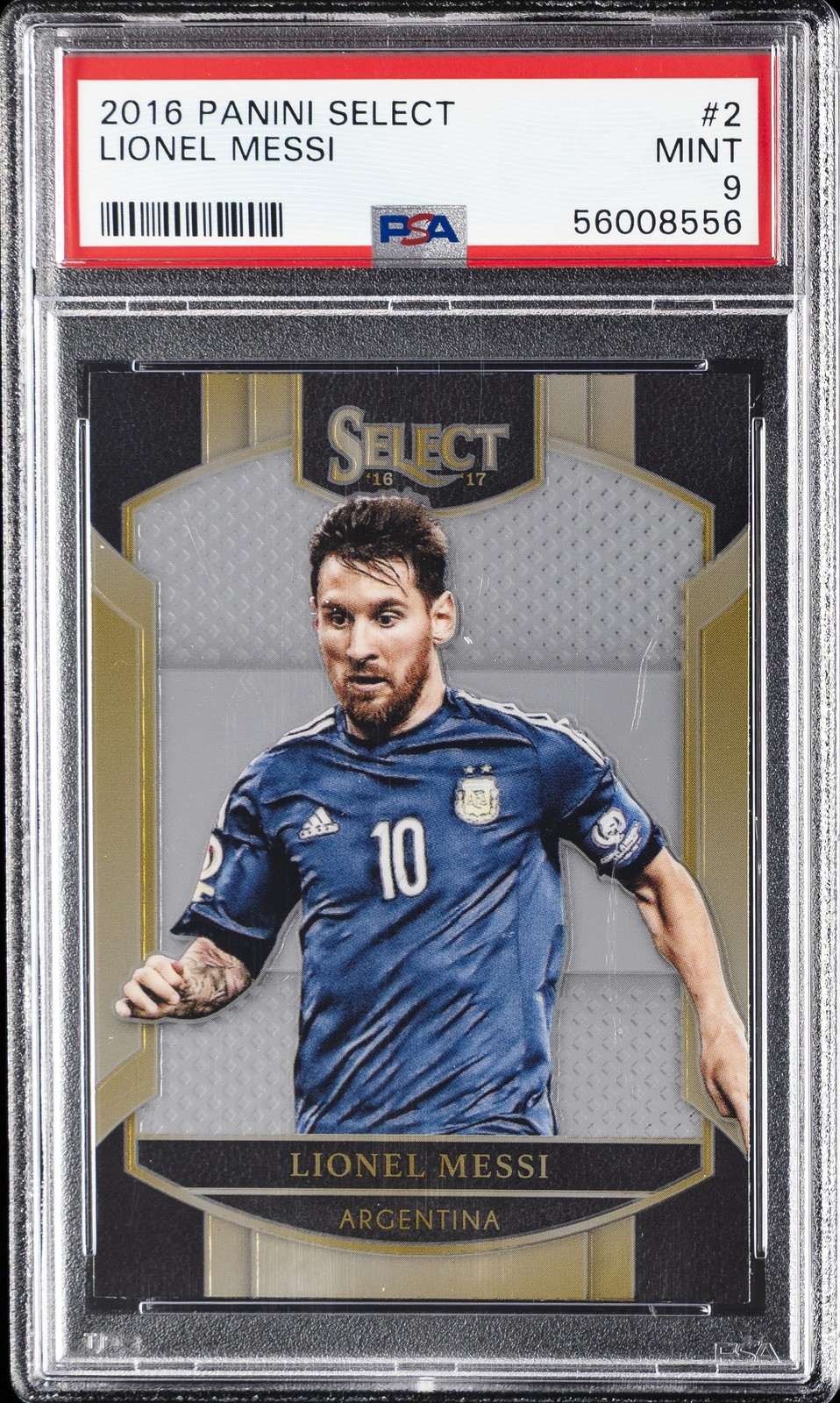 2016 PANINI SELECT #2 LIONEL MESSI PSA 9